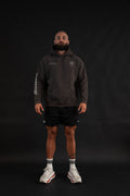 Championship Hoodie front view on a male model