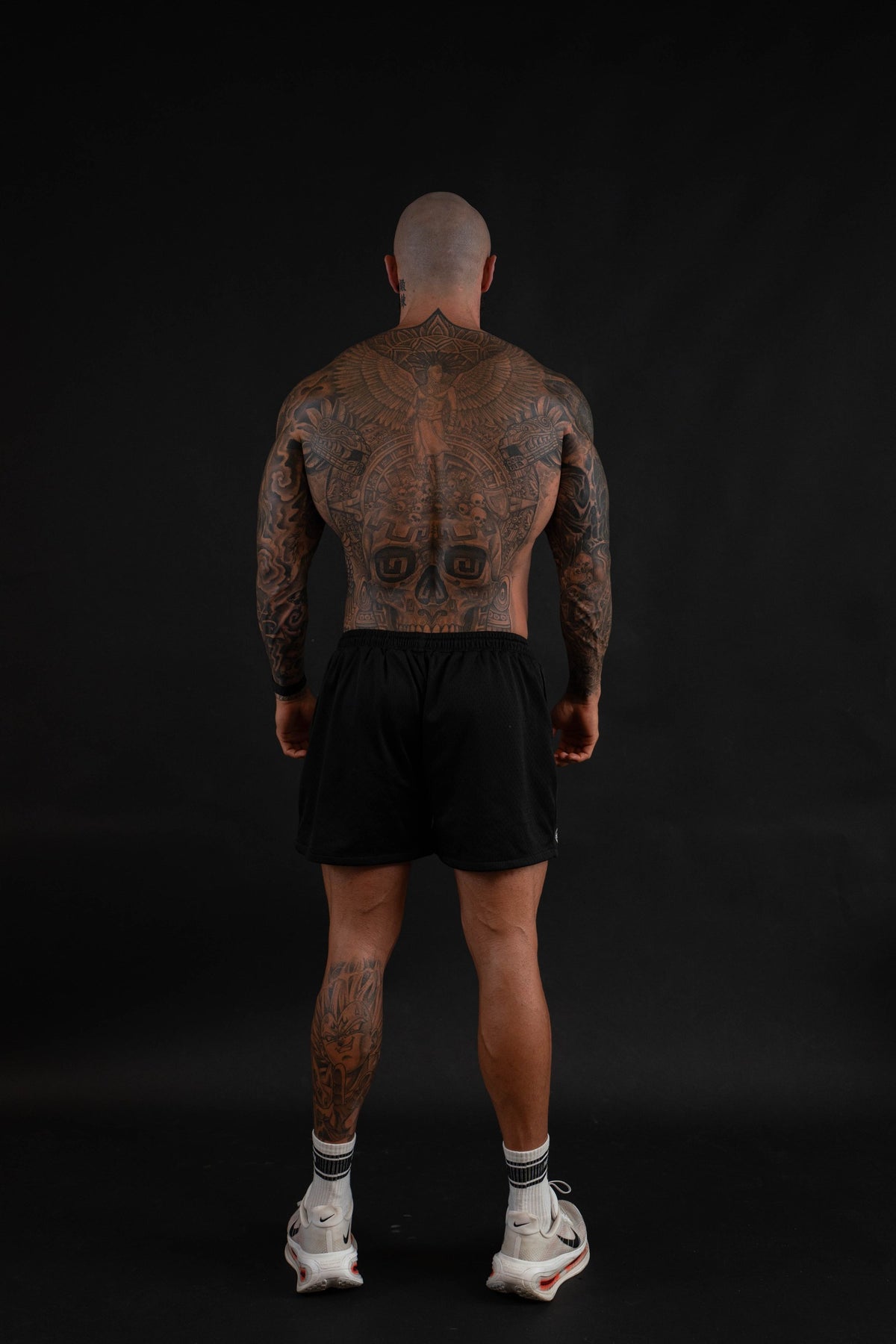 Prowler Mesh Shorts back view on a male model